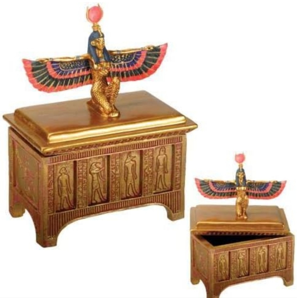 YTC Egyptian Isis Trinket Box - Collectible Figurine Statue Figure Egypt
